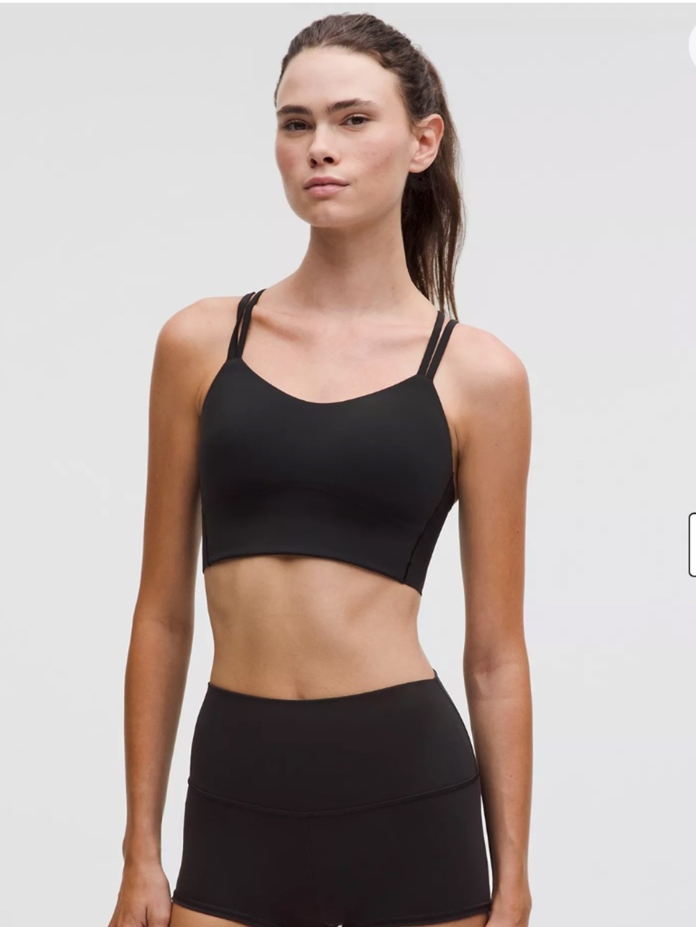 Lululemon Like A Cloud Longline Bra in Black Size 4 C/D Cup